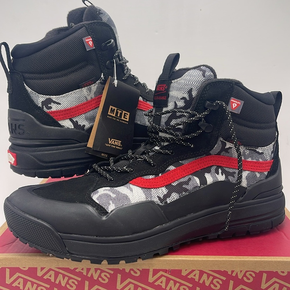 Vans Men’s Black Red High-Top Sneakers Boots Ultrarange Exo
Arctic Camo Black - Picture 9 of 16